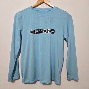Spyder Boys Quick Dry Rash Guard Top Sz L 14/16 UPF 30 Stretch Beach Swim Travel